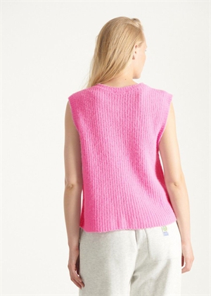 East strik vest Bubble Pink Marled American Vintage 